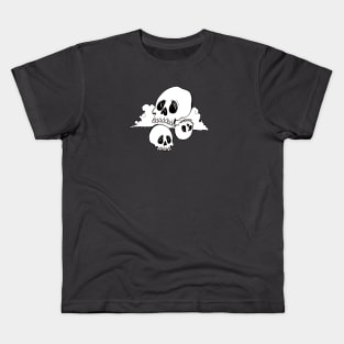 Minimalist Skull & Cloud Tattoo Design Kids T-Shirt